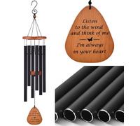 Scacciapensieri commemorativi per la perdita della persona cara, regalo di lutto in memoria, 66 cm, nero