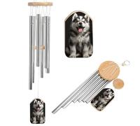 Scacciapensieri commemorativo per cani sorridenti da 52,1 cm per la perdita della persona amata madre padre tono profondo decorazione patio giardino portico simpatia regalo per lutto condoglianze