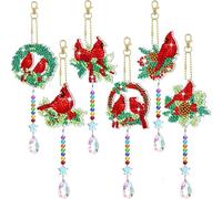 Scacciapensieri con cristalli artistici, scacciapensieri con pittura artistica con cristalli, kit di campane a, ornamento con ciondolo Uozonit