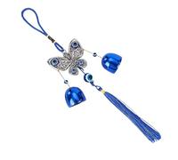 Scacciapensieri Evil Eye, decorazione da appendere al, in metallo, con ciondolo a forma di occhio malvagio, con nappe/campane per auto, casa, lavoro