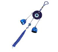 Scacciapensieri Evil Eye, decorazione da appendere al, in metallo, con ciondolo a forma di occhio malvagio, con nappe/campane per auto, casa, lavoro