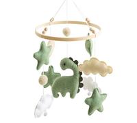 Scacciapensieri per bambini, dinosauro con stelle e nuvole: decorazione per lettino in legno, giocattolo sensoriale, regalo per bambini per ragazzi e ragazze