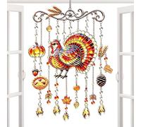 Scacciapensieri per esterni 2D in acrilico con simpatici animali | Campanelle a vento per il periodo del raccolto, decorazione esterna per interni, balcone, giardino, terrazza, feste