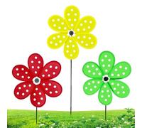 Scacciapensieri per esterni, 3 pezzi, con motivo a pois, per prato, arte da giardino colorata, per esterni e terrazze, gioielli da giardino