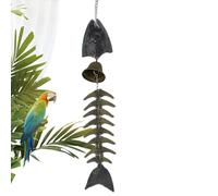 Scacciapensieri per esterni | Scacciapensieri da giardino con scheletro di pesce - Decorazione in metallo sospesa con stile vintage rilassante per giardino, balcone, terrazza, regalo di relax per