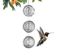 Scacciare gli uccelli, riflettore rotondo a spirale del vento, specchio 3D, specchio girevole per uccelli, per giardino, cortile, esterno, balcone, terrazza, ponte