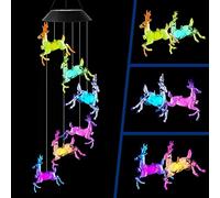 Scacciaspiriti a forma di alce natalizia, decorazione da appendere a LED con luce solare che cambia colore, per interni ed esterni, impermeabile, IP65, regalo per mamma, bambini, nonna