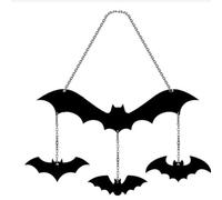 Scacciaspiriti a forma di pipistrello, decorazione in metallo per esterni, patio, casa, portico, cortile, decorazione a vento, idea regalo