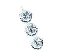Scacciaspiriti a spirale riflettente in acciaio inox con design a specchio 3D per piccioni, rondine, aironi, decorazione da appendere per interni ed esterni, argento, 10 cm, più pezzi per giardino