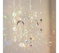 Scacciaspiriti con luna, per balcone, portico, decorazione per interni ed esterni, per matrimoni (A01 argento)