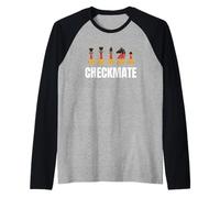 Scacco Matto Bandiera Tedesca Scacchi Pezzi Giocatore di Scacchi Maglia con Maniche Raglan