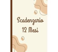 Scadenzario 12 Mesi: Scadenziario Annuale con 96 Pagine, 8 per ogni Mese per la Registrazione di Pagamenti, Fatture e Ricevute Scadenze per l'Ufficio,Grande Formato A4