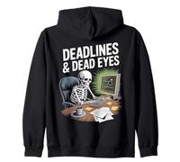 Scadenze & Dead Eyes Scheletro Coding Halloween Felpa con Cappuccio