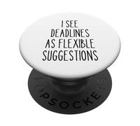 Scadenze Flessibile Divertente Project Manager Umorismo Segreto Babbo Natale PopSockets PopGrip Adesivo