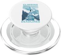 Scadenze per l"arrampicata - Divertente carico di lavoro in ufficio Montagna PopSockets PopGrip per MagSafe