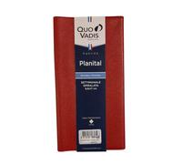 Scadenziario Planner Planital compatibile con Quo Vadis Rossa Settimanale 2027 Orizzontale 9x17cm con penna a scatto e segnalibro