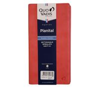 Scadenziario Planner Planital Quo Vadis Roma Rosa Settimanale 2027 Orizzontale 9x17cm - Copertina in ecopelle con penna a scatto e segnalibro