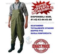 SCAFANDRO STIVALE DOPPIO PVC STAGNO NUMERO 41 BARCA GOMMONE PESCA SPINNING ALTRO