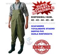 SCAFANDRO STIVALE DOPPIO PVC STAGNO NUMERO 44 BARCA GOMMONE PESCA SPINNING ALTRO