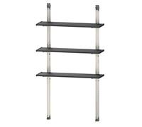 Scaffalatura 3 Ripiani per Casetta da Giardino 97x30 cm Altezza Regolabile Struttura in Metallo Keter Shelving Kit 100