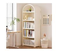 Scaffalatura A 4/5 Ripiani, Ripiani Libreria Scaffale 125/156 Cm Alta Con Carrucola, Libreria Ad Arc Scomparti Aperti, Scaffale Espositivo Per Soggiorno, Ufficio, Cucina(53 * 30 * 156cm)