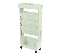 Scaffalatura con ruote - portaoggetti girevole a più livelli, scaffale da scrivania portatile, organizer per risparmiare spazio, supporto per libri di grande capacità | livelli con