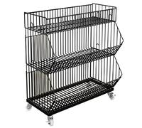 Scaffalatura e ripiano portaoggetti, scaffale autoportante a 4 ripiani per cucina, veranda, ideale per organizzare ed esporre, supporto per verdure da supermercato