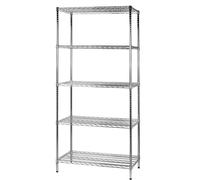 Scaffalatura in Filo d'Acciaio Serena Group - 60x90x200 cm - 5 Ripiani - 5X60902