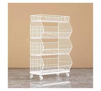 Scaffalatura in metallo resistente con ruote, per la cucina e l'esposizione al dettaglio