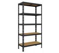 Scaffalatura in Metallo Scaffale Modulare Antracite con 5 Ripiani 180 cm