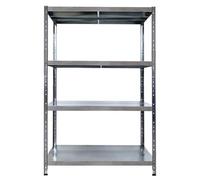 Scaffalatura metallica Maciste - ALTA PORTATA - scaffale in metallo Zincato - 120x50x195h - 4 Ripiani- Portata 1.040 Kg