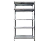 Scaffalatura metallica Maciste - ALTA PORTATA - scaffale in metallo Zincato - 120x50x195h - 5 Ripiani- Portata 1.300 Kg