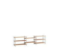 Scaffalatura Moebe S.65.3.A Rovere/Acciaio Inossidabile