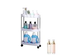 Scaffalatura per carrelli - Carrello portaoggetti a più piani su ruote, multifunzione con ruote per acqua minerale, gel doccia, detersivo