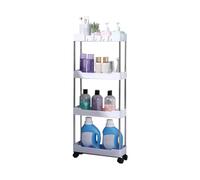 Scaffalatura per esposizioni con ruote, carrello con ruote, scaffale per carrello, carrello multiuso per acqua minerale, gel doccia per camera da letto, cucina, bagno