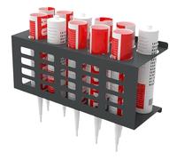 Scaffalatura per fughe - montaggio a parete - organizer per grasso | 11 scomparti compatto per cartucce, uso industriale, interno officina casa