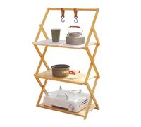 Scaffalatura pieghevole da campeggio - Mensola da campeggio portatile multi-livello, compatta e resistente all'usura, scaffale da picnic pieghevole robusto