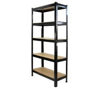 Scaffalatura Robuste in Acciaio Senza Bulloni T-Rax Nero Largo 75cm per Garage