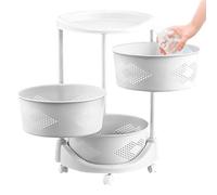 Scaffalatura rotante - Carrello portautensili con scaffali | Organizzatore multistrato - e verdure - contenitore mobile per cucina, soggiorno, balcone