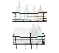 ScaffalaturaPer Doccia - Scaffale Organizzatore Bagno, Rack Adesivo | 2 Imballaggio Parete Doccia A Parete per Sapone, Asciugamano, Lavaggio Corporale, Shampoo, Rivitalizzante, Spazzola Per Denti, Ras