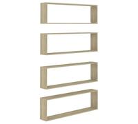 Scaffalature a cubo in legno di rovere Sonoma (100 x 15 x 30 cm) - Mensole moderne da parete per soggiorno, camera da letto e ufficio - Elegante conservazione e ottimizzazione dello spazio