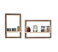 Scaffalature da parete, eleganti scaffali sospesi, set da 2, supporti di montaggio leggeri per mensole da parete per vasi trofei verdi