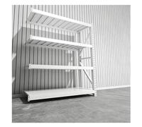 Scaffalature Industriali Di Grandi Dimensioni, Altezza Regolabile E Larghezza Estensibile, Scaffalature Robuste Per Garage, Officine, Magazzini, Scantinati E Fabbriche.(White/B,80x60x200 cm/4)