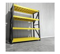 Scaffalature Industriali Di Grandi Dimensioni, Altezza Regolabile E Larghezza Estensibile, Scaffalature Robuste Per Garage, Officine, Magazzini, Scantinati E Fabbriche.(Yellow/A,80x40x200 cm/4)