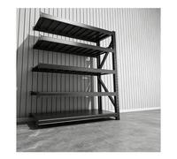 Scaffalature Industriali Di Grandi Dimensioni, Altezza Regolabile E Larghezza Estensibile, Scaffalature Robuste Per Garage, Officine, Magazzini, Scantinati E Fabbriche.(Black/B,200x50x200 cm/5)