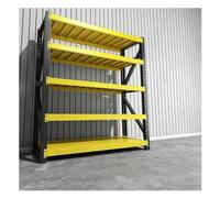 Scaffalature Industriali Di Grandi Dimensioni, Altezza Regolabile E Larghezza Estensibile, Scaffalature Robuste Per Garage, Officine, Magazzini, Scantinati E Fabbriche.(Yellow/A,80x50x200 cm/5)