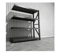 Scaffalature Industriali Di Grandi Dimensioni, Altezza Regolabile E Larghezza Estensibile, Scaffalature Robuste Per Garage, Officine, Magazzini, Scantinati E Fabbriche.(Black/B,80x50x200 cm/4)