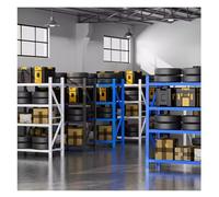 Scaffalature Industriali Resistenti Per Garage, Ampia Scaffalatura Industriale Per Garage, Officina, Magazzino, Cantina, Fabbrica, Altezza Regolabile E Larghezza Estensibile(Black/A,150x60x200 cm/5)