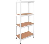Scaffalature metalliche Tiny Bianca, 4 ripiani in MDF per ufficio