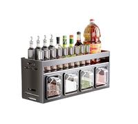 Scaffale 2 in 1 per spezie, da cucina, da parete, in metallo, per bagno, da scrivania, da pavimento, multifunzione, per cucina, soggiorno, per cosmetici (32,5 cm)